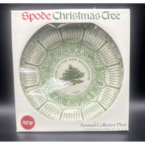 Spode Christmas Tree Plate Annual Collector 2001 Welcome To The New Millennium - Picture 6 of 7